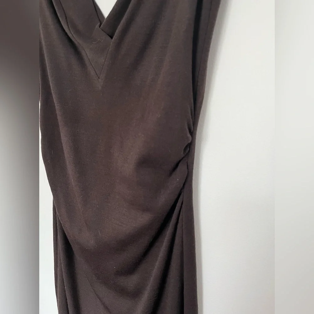 DIANE VON FURSTENBERG — Vintage Wool Midi Dress (Brown) — Size 8 - Picture 3 of 6